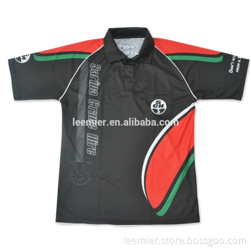 Custom sublimated raglan sleeve polo shirt with piping